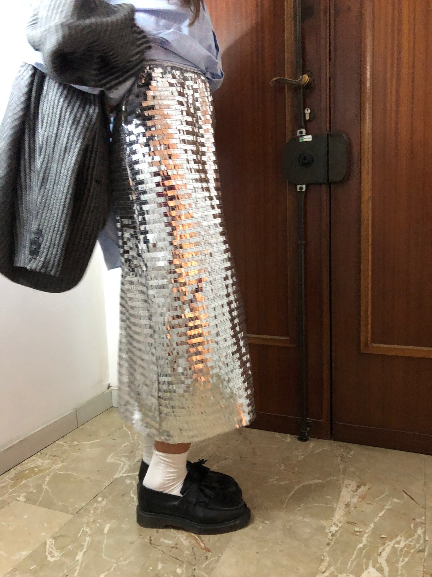 Gonna Paillettes Argento