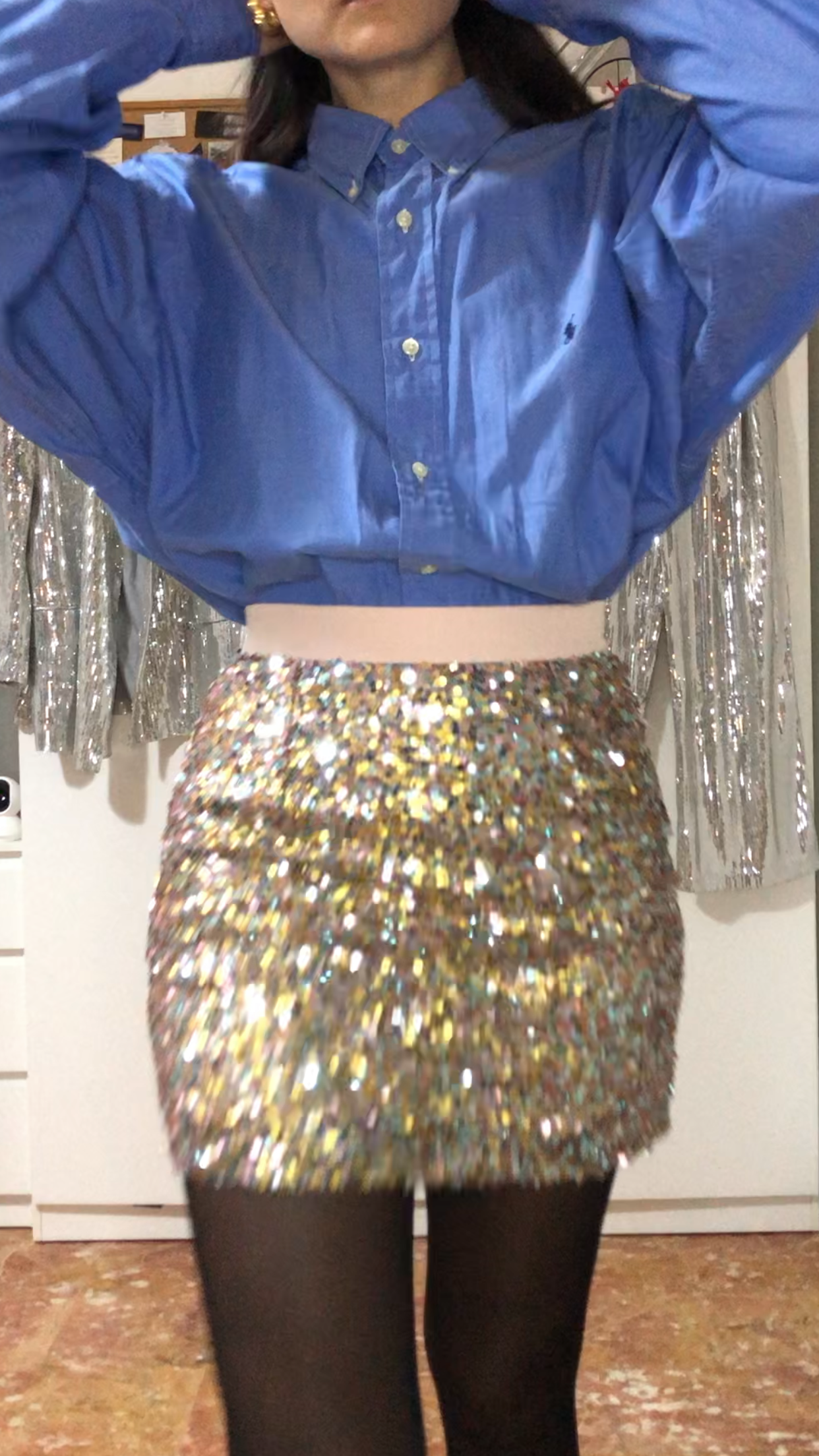 Gonna Mini paillettes multicolor