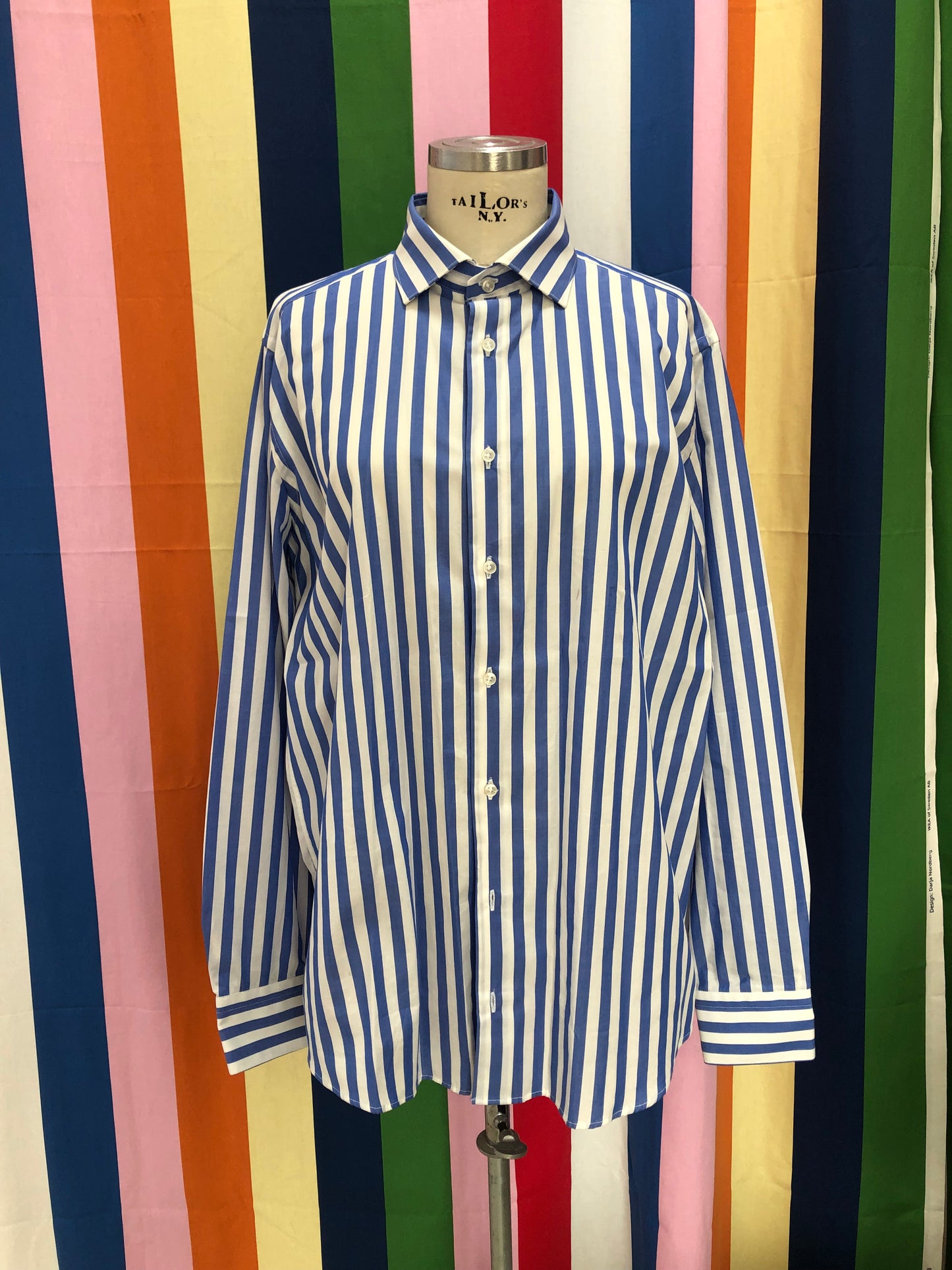 Camicia a righe sartoriale 100% cotone