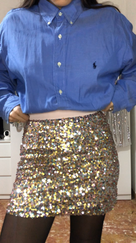 Gonna Mini paillettes multicolor