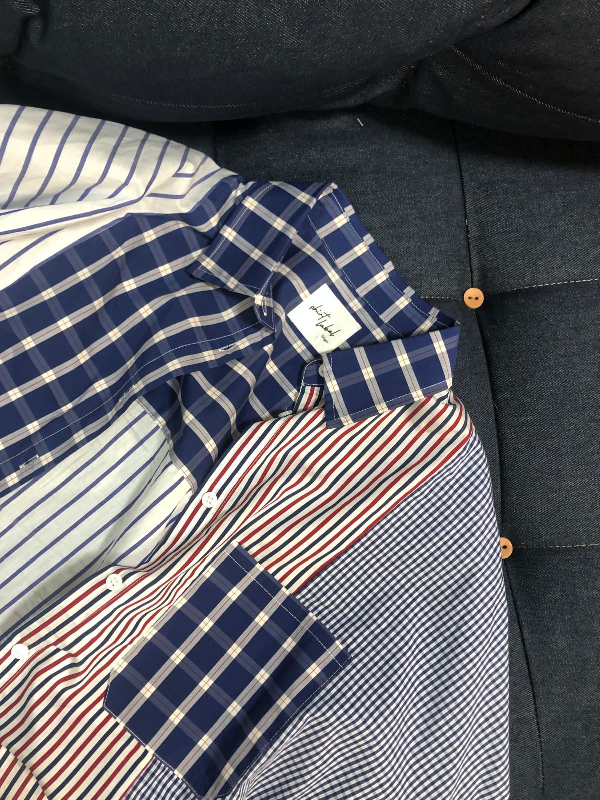 Camicia Patchwork blu e rossa