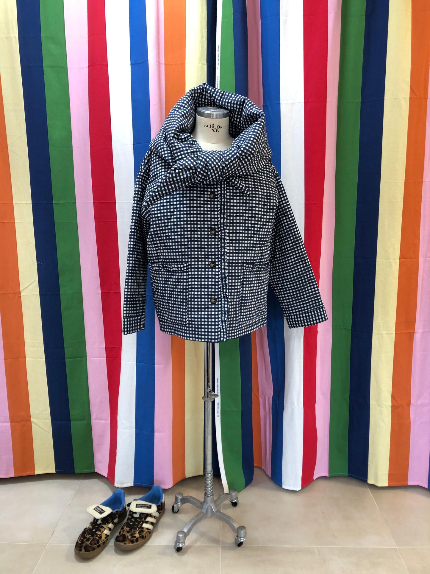 Giacca Trapuntata in Fantasia Vichy