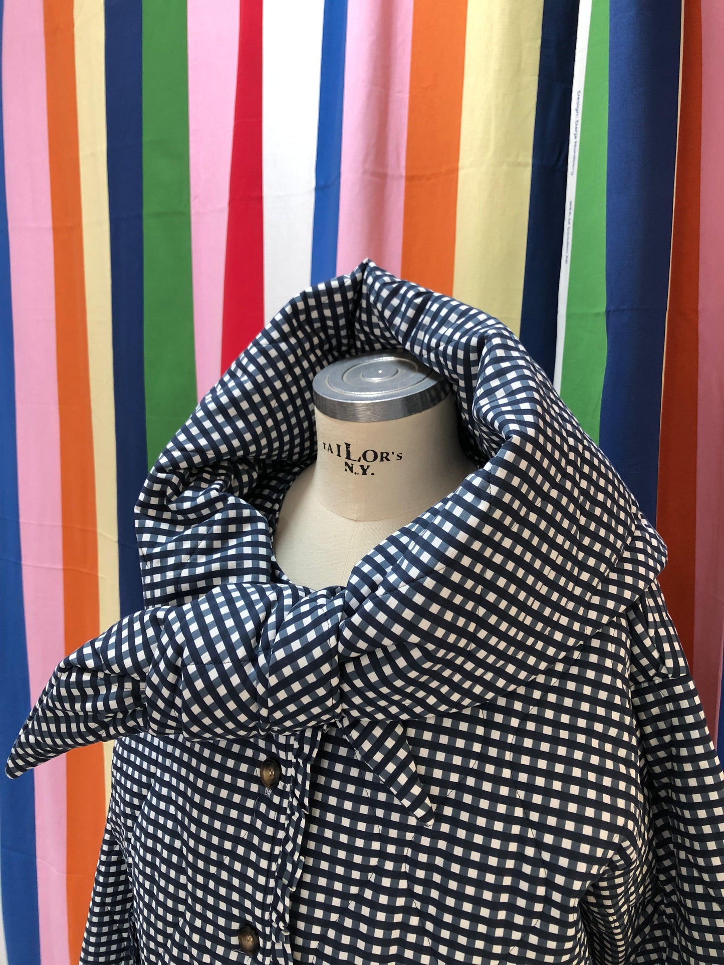 Giacca Trapuntata in Fantasia Vichy