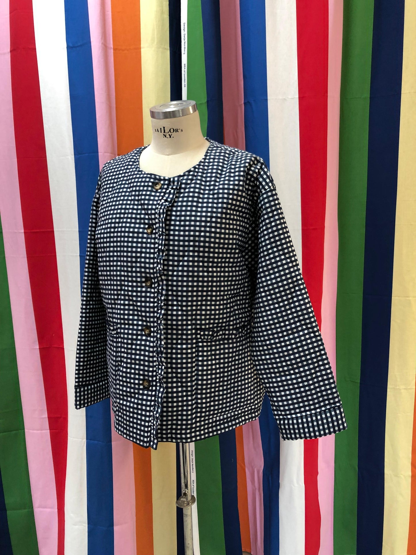 Giacca Trapuntata in Fantasia Vichy